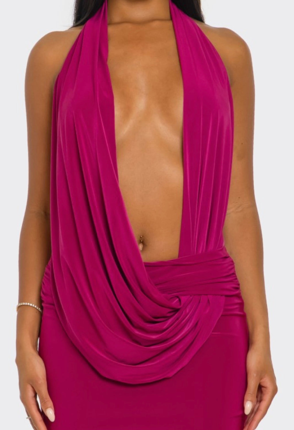 VIOLET GLAM DRESS (COLOR) MAGENTA