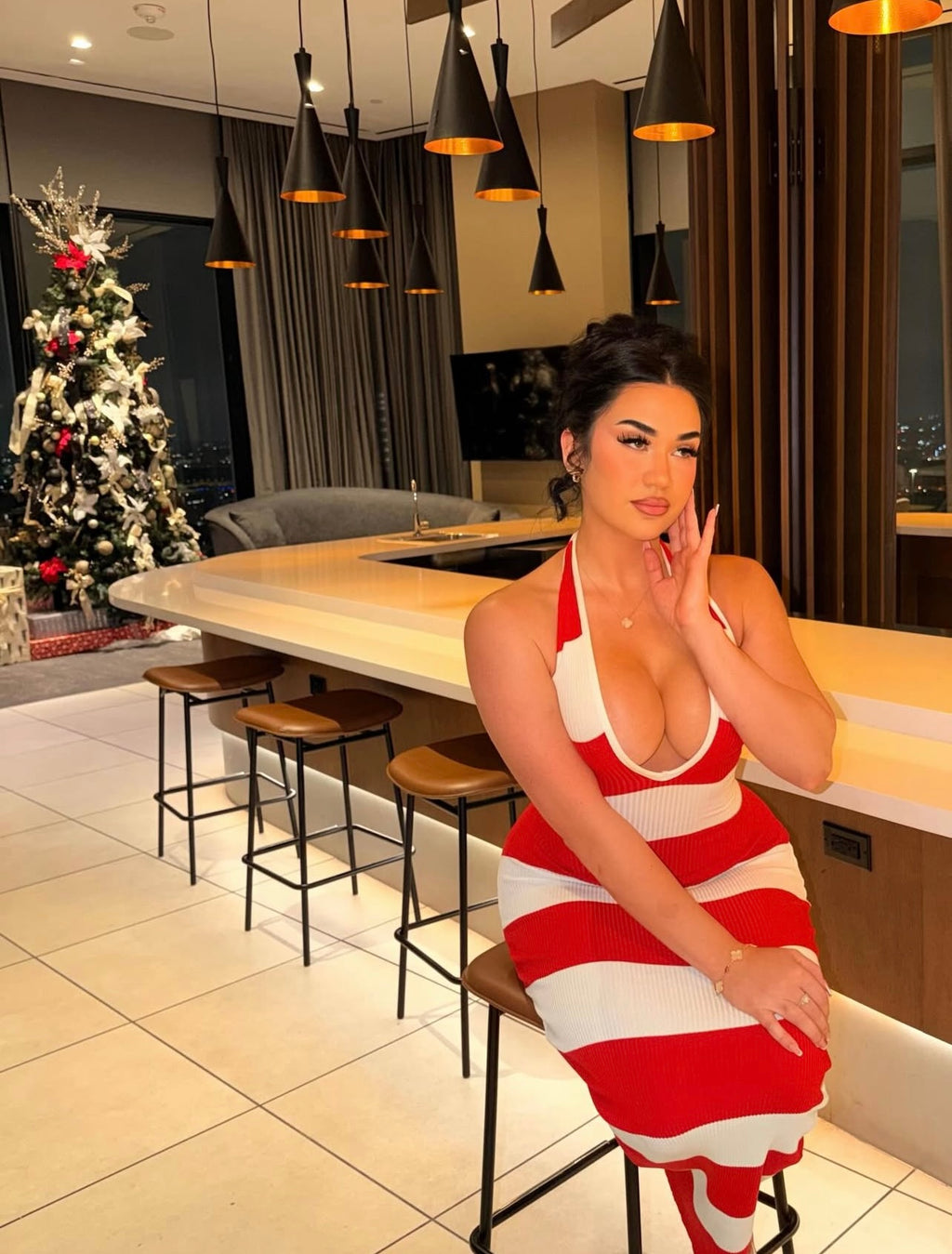 SWEETEST ATTRACTION KNIT MAXI DRESS