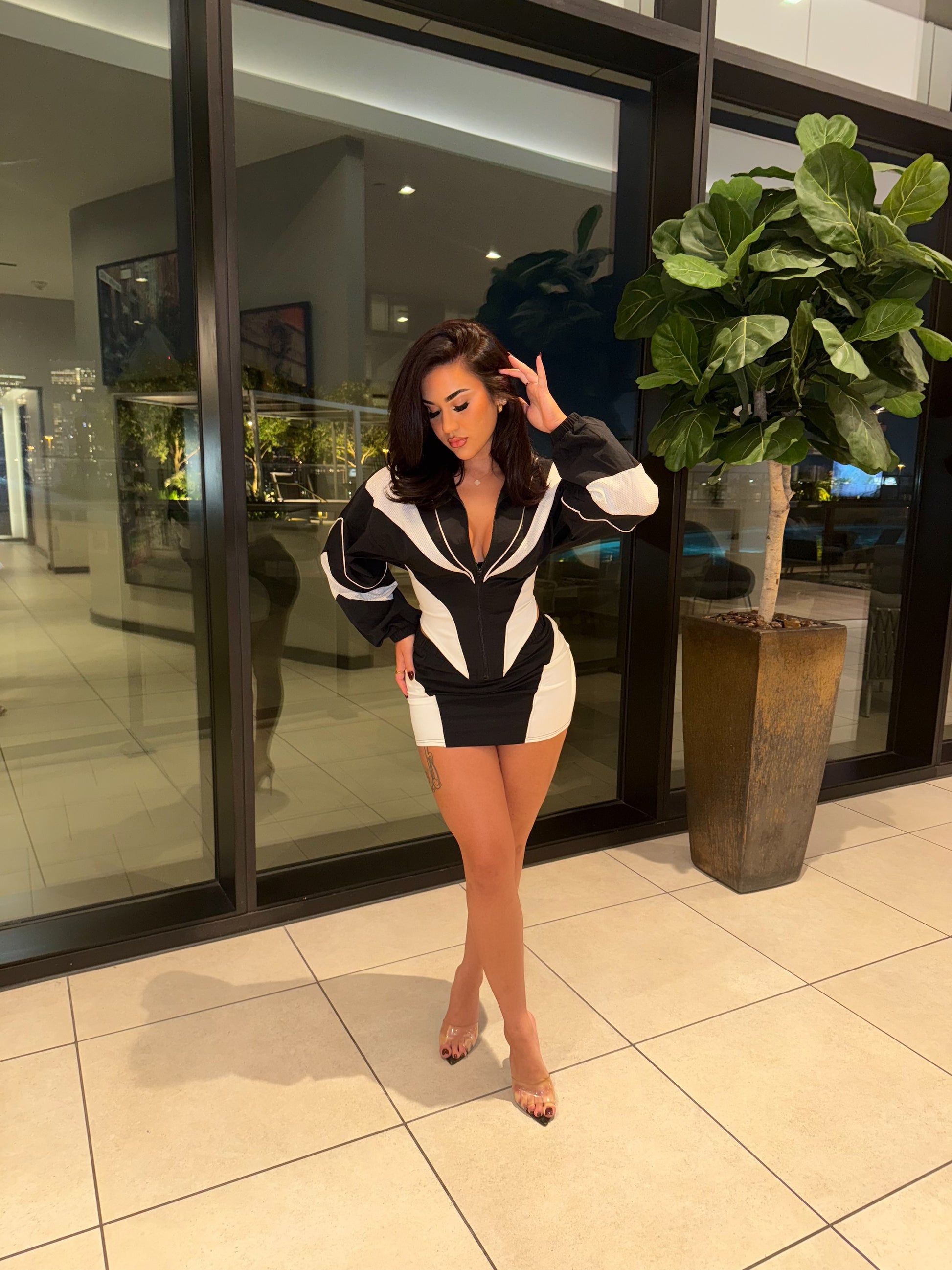 BRING IT ON TRACKSUIT TOP & MINI SKIRT SET