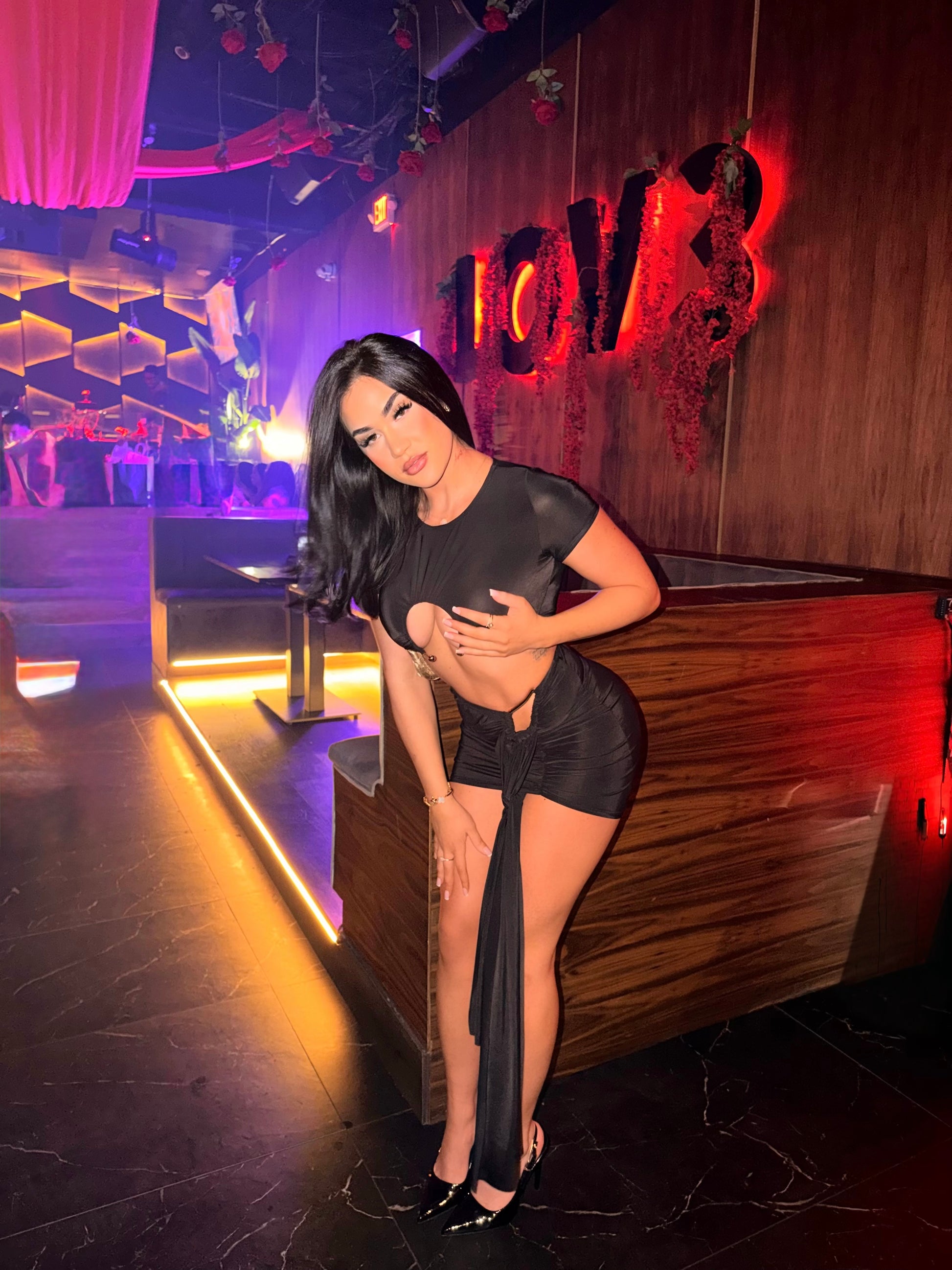 ELEGANT RUCHED SKIRT SET