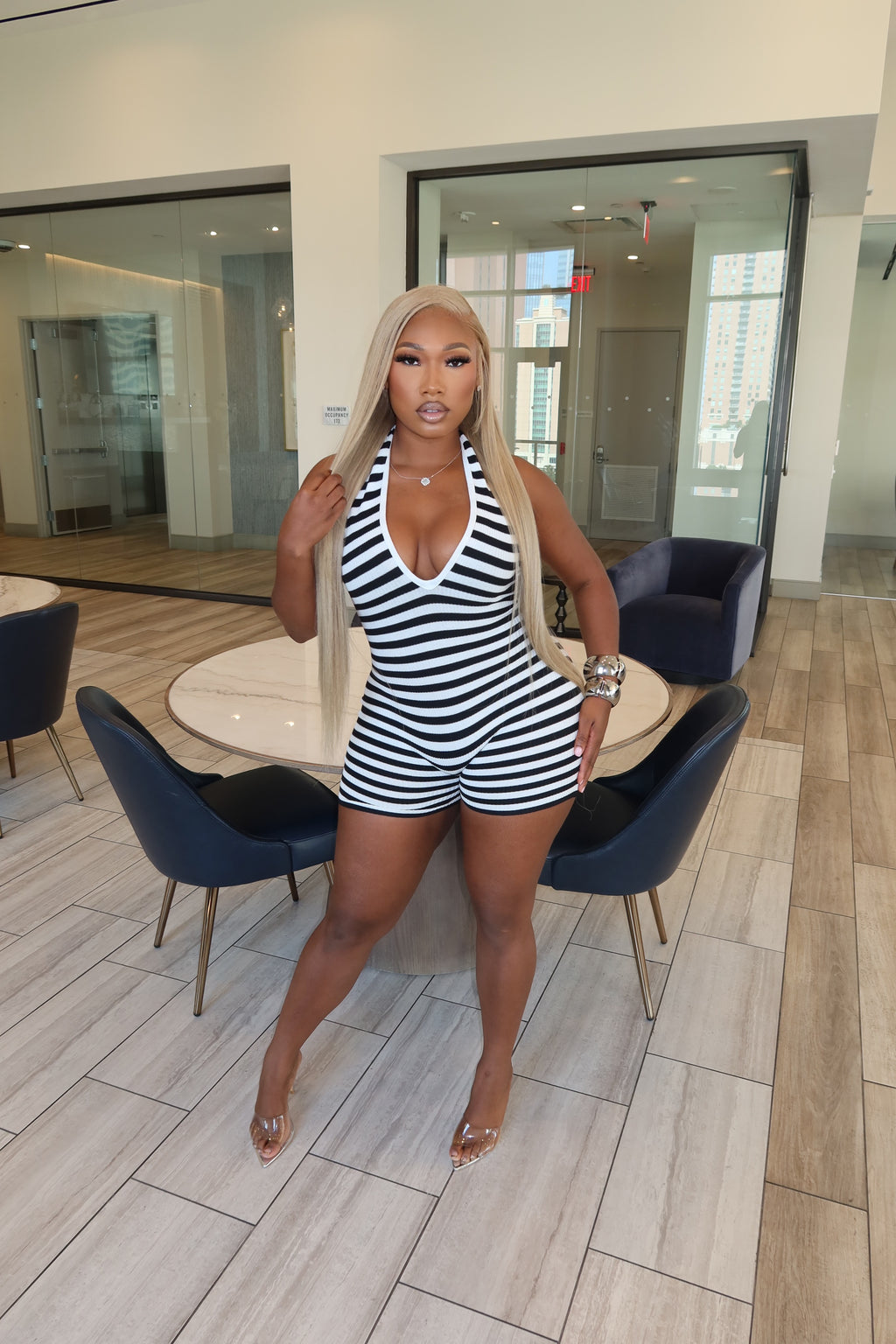 BOLD & CUTESY KNIT ROMPER