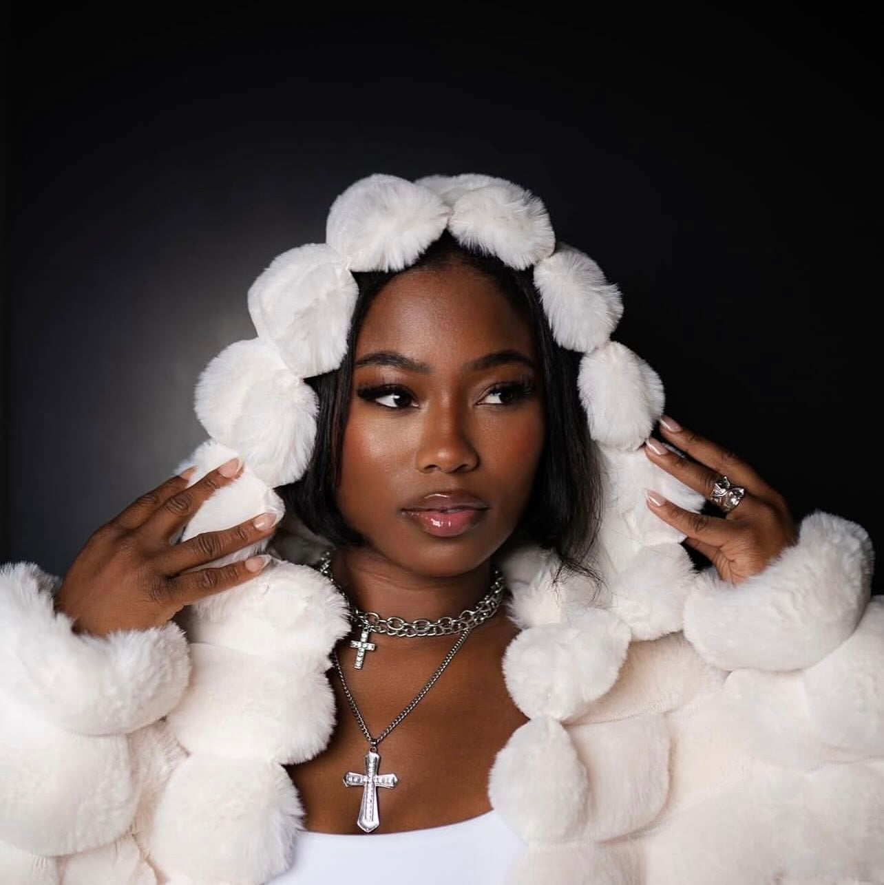 Luxe Fur Coat & Skirt Set